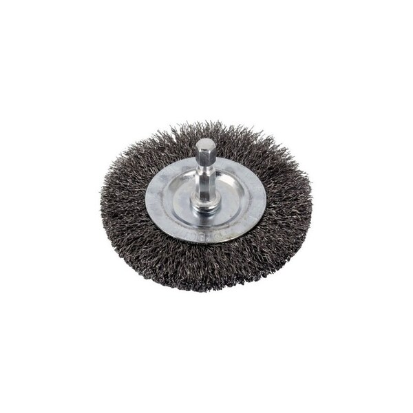 A E S Industries 3in Wire Wheel with 1/4in Shank - Fine Wire 1863 - main